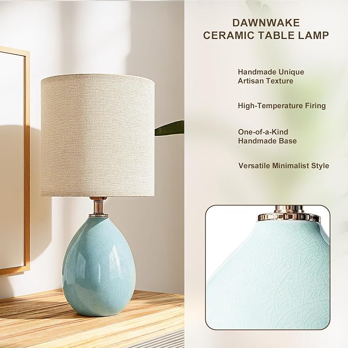 18.5" Table Lamp Set of 2 for Living Room Bedroom, Bedside Lamps for Night - Image 2