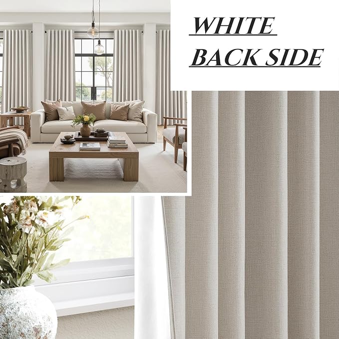 QJmydeco Black Out 96 Inch Long Boho Curtains 2 Panel Set, Farmhouse Curtains - Image 6