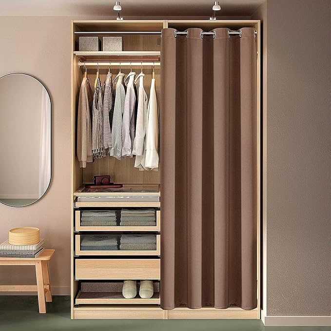 ChrisDowa Blackout Curtains Door Curtain Doorway Closet Drapes, 1 Panel | 52W x - Image 6