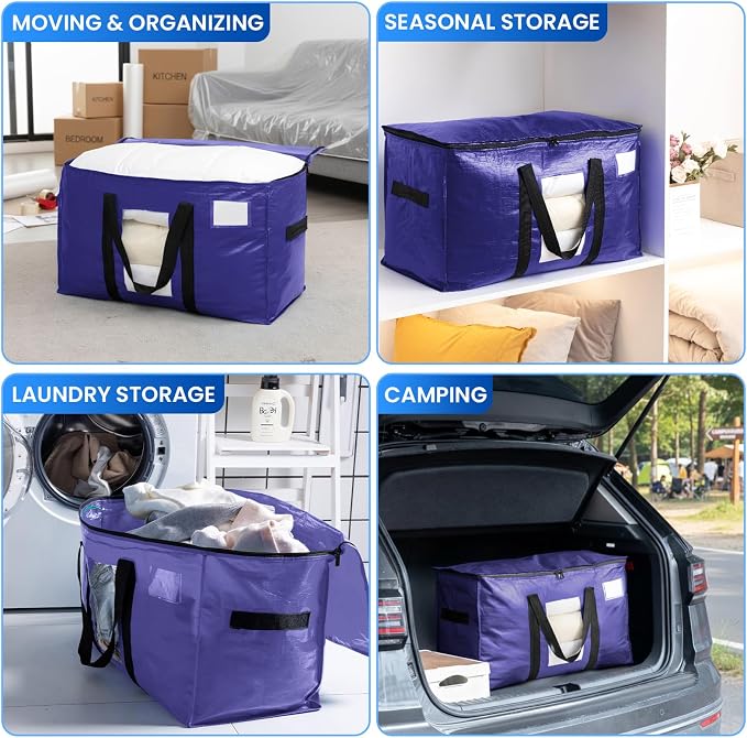 TAILI 4 Pack Dark Blue XXL Moving Bags, Storage Bags - Image 8