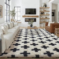 Soft Shag Rug 8x10 Living Room High Pile Non-Slip Fluffy Carpet | Machine by PureCozy