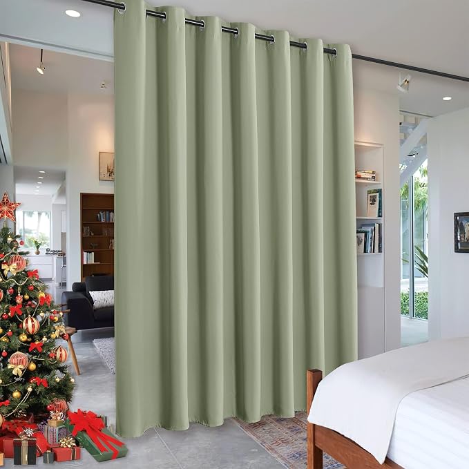 RYB HOME Privacy Curtain for Sliding Glass Door Basement Bedroom Closet | Light by RYBHOME