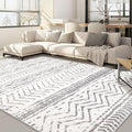 Nakagishi Area Rugs 9x12 Living Room: Washable Boho Large Neutral Modern Soft by NakagishiAreaRug