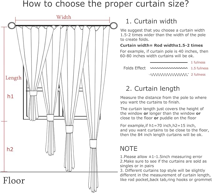 Vision Home Brown Pinch Pleated Full Blackout Curtains Linen Blended 60" Wide - Image 5