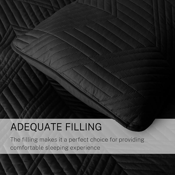 Exclusivo Mezcla Ultrasonic King Quilt Bedding Set, Soft Microfiber, Modern - Image 6