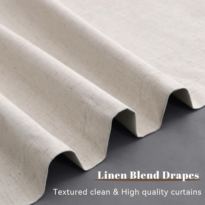 Natural Linen 100% Blackout Curtains - Image 4
