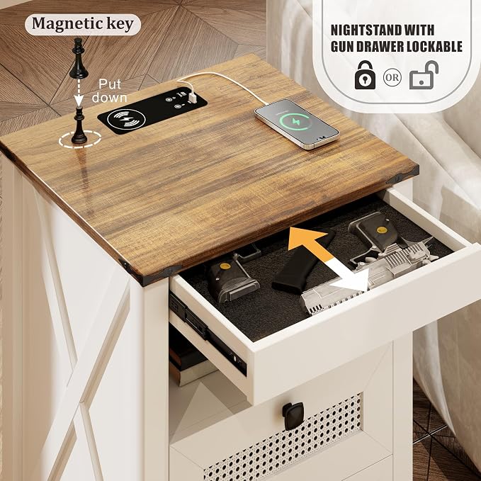 LED Bedside Table Set of 2 - Image 5