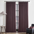 PleatedDrapes Purple Double Layer Linen Blackout Curtains 40 x 102 Inches Long by PleatedDrapes