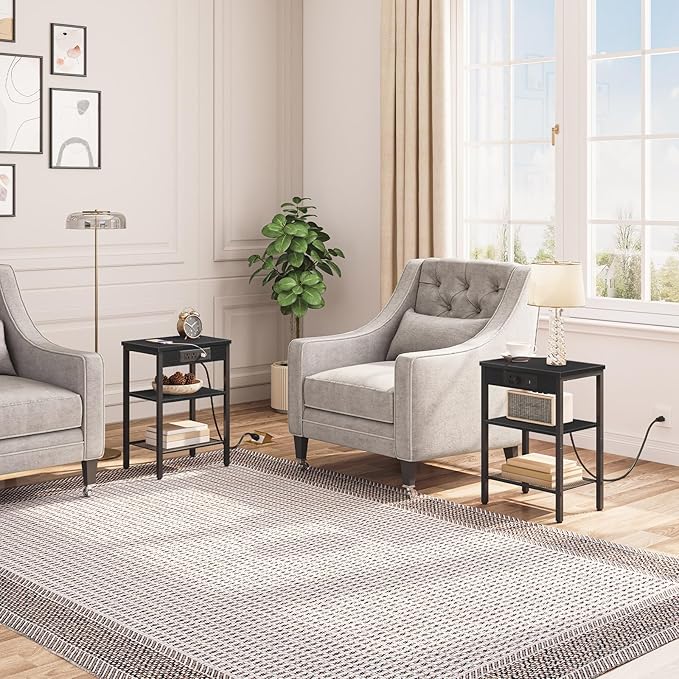 HOOBRO Side Tables Set of 2 - Image 2