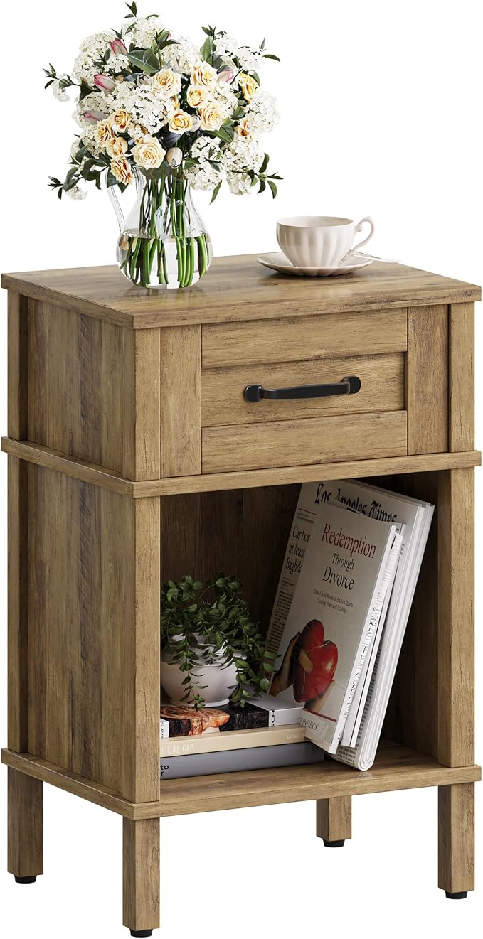 Small Brown Night Stand, Rustic End Table, Wood Nightstand - Image 4