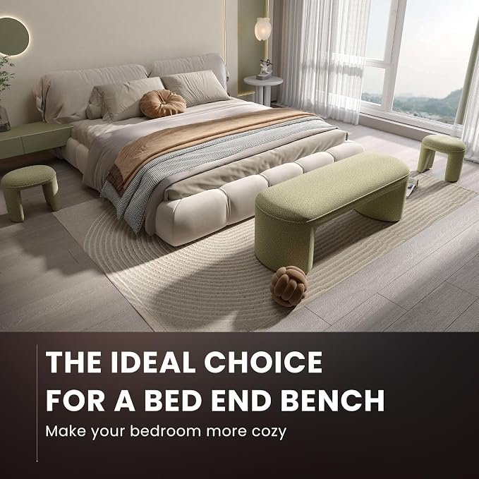 53" Chenille End of Bed Bench Set - Image 4