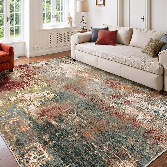 RELEANY Washable 5'x8' Abstract Area Rug - Image 9