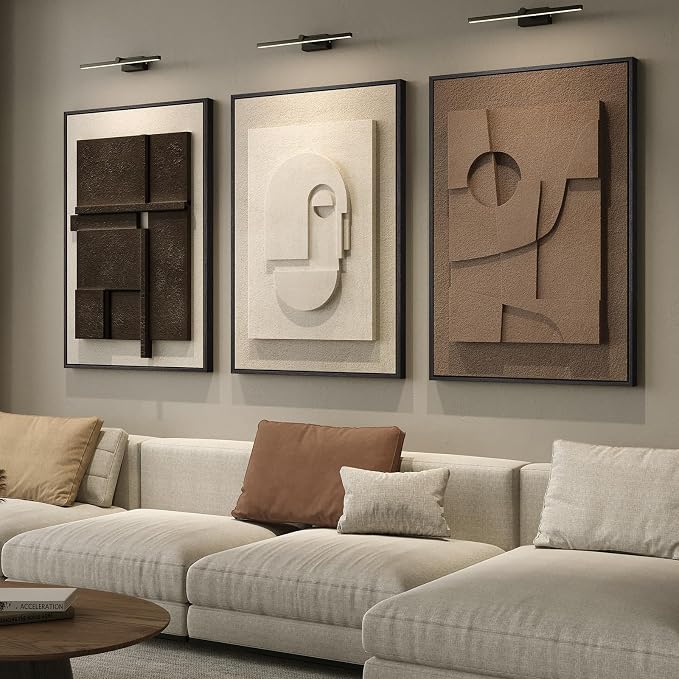 3D Large Framed Brown Abstract Wall Art by Cuspin