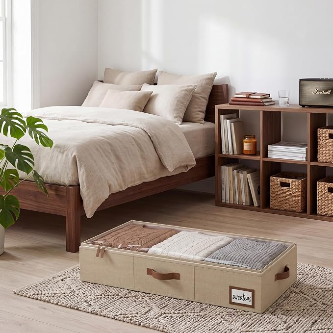 StorageWorks 6 Inch Low Profile Under Bed Storage Containers - Image 5