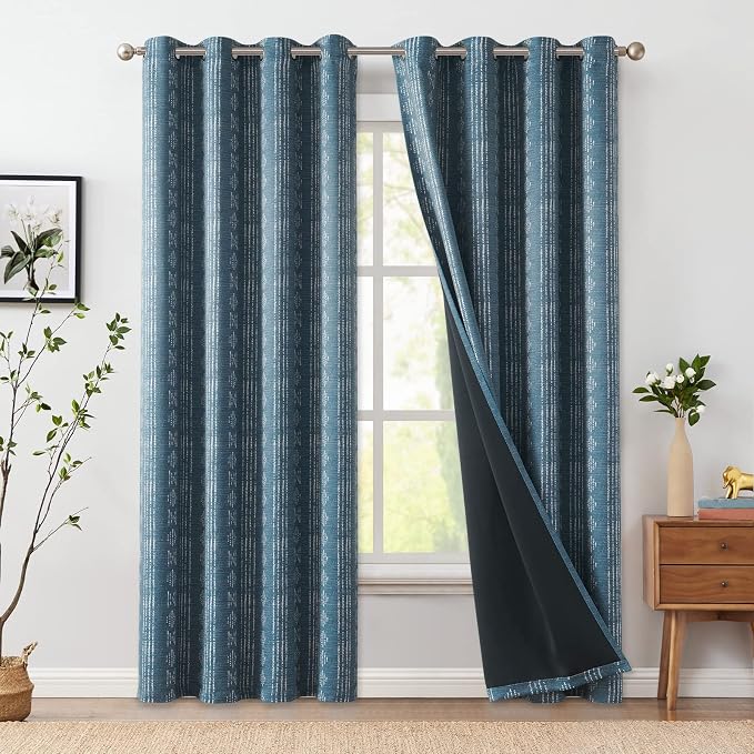 jinchan Boho Blackout Curtains 96 Inches Long by JINCHAN