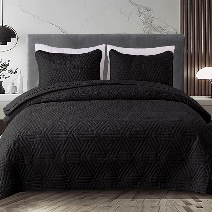 Whale Flotilla Soft Geometric King Quilt Set - Image 9