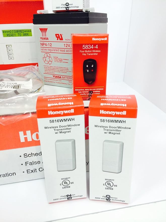 Honeywell Vista 20P, 6160RF, (10) 5816WMWH, (2) 5834-4, Battery, Siren, RJ31X Jack and Cord Kit Package