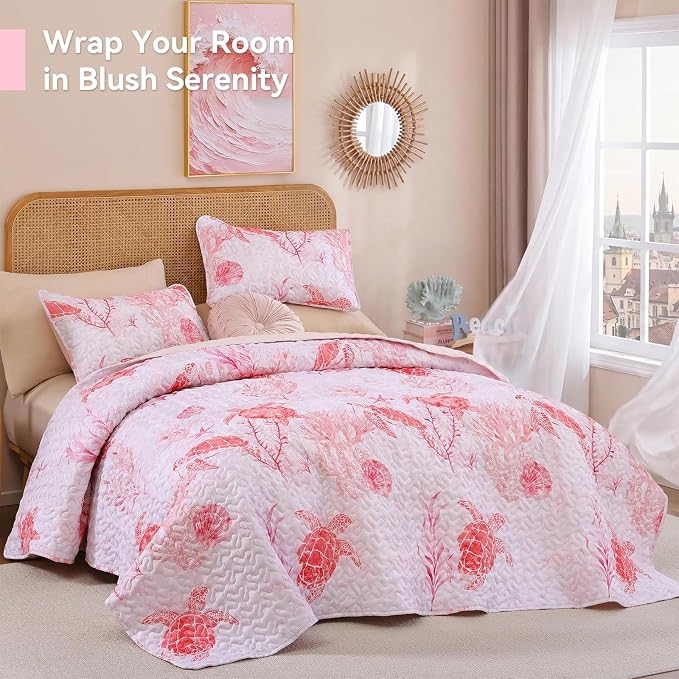 weigelia Coastal Quilt Bedding Set King Size - Image 2
