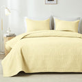 akkialla Butter Yellow Full/Queen Quilt Set, Ultrasonic Lightweight Bedspread by akkialla