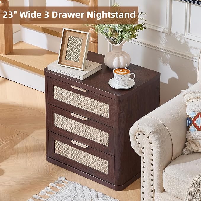 LEYAOYAO Rattan 23" Nightstands Set of 2 - Image 6
