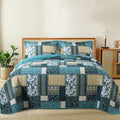 BEDIFANY Farmhouse Queen Size Quilt Sets, 100% Cotton Cover Queen Coverlet | by BEDIFANY