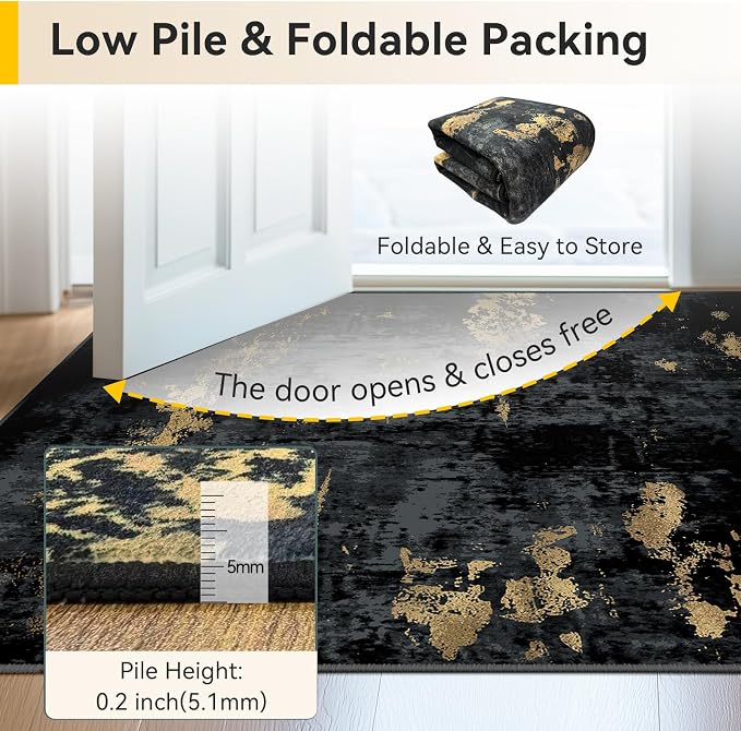 RELEANY Washable Runner 2'x8' Abstract Area Rug - Image 7
