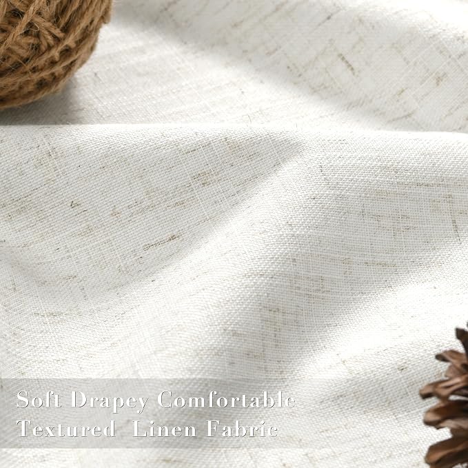 Extra Long 100% Blackout Linen Curtains - Image 4