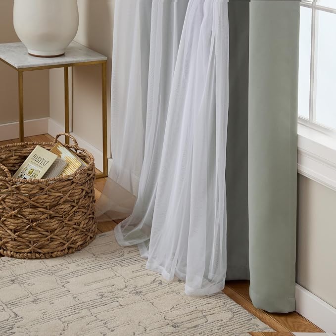 TOWN & COUNTRY LUXE Talia Double Layer Indoor Curtains, Sheer and Room - Image 4