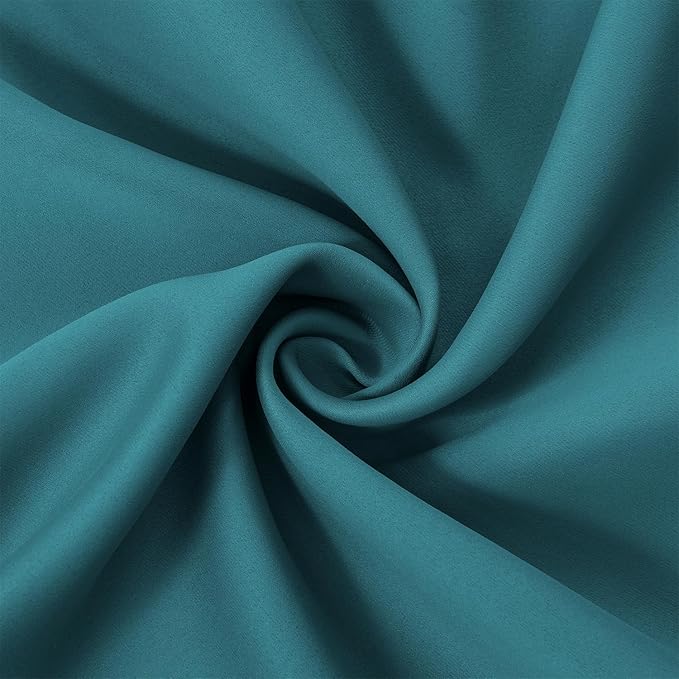 Sea Teal Thermal Blackout Curtains/38 x 84 Inch/Set of 2 Panels Room Darkening - Image 5