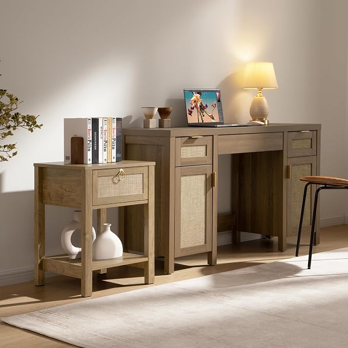 SICOTAS Rattan Nightstand Set of 2 - Image 7