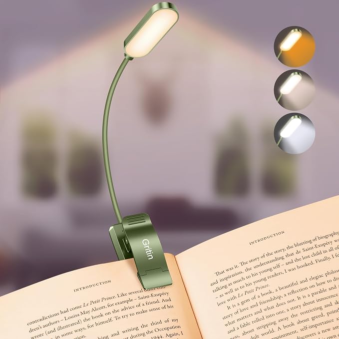 Gritin 16 LED Rechargeable Book Light by Gritin