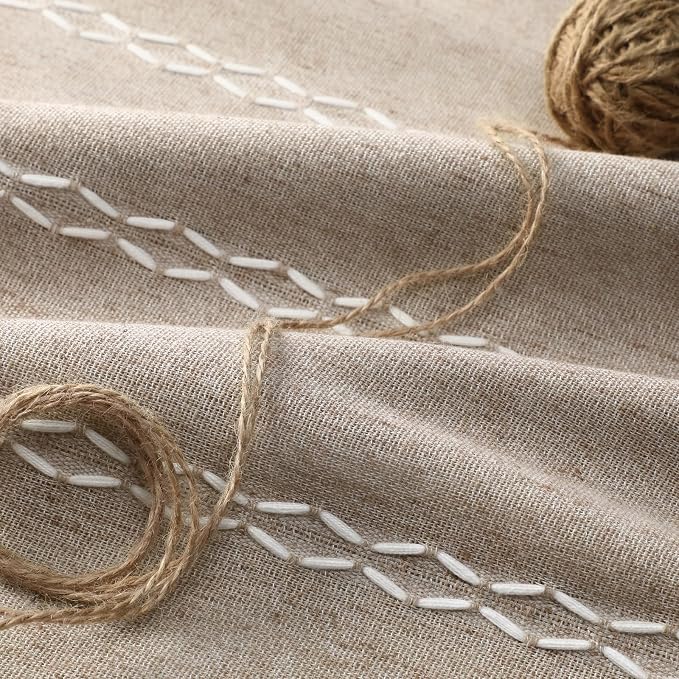 Khaki Brown Boho Blackout Curtains 90 Inch 2 Panels - Image 6