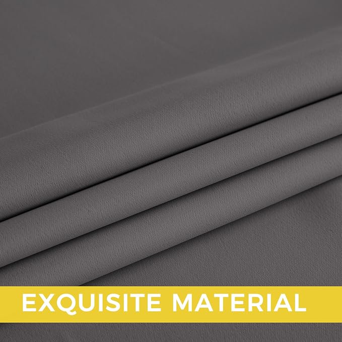 NICETOWN Grey Light Blocking Curtains 96 Inches Long 2 Panels - Image 5