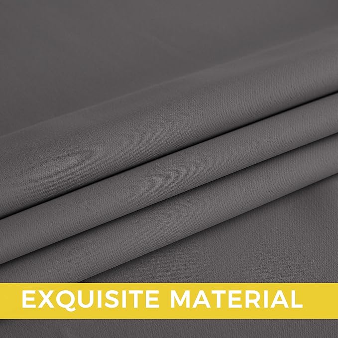 NICETOWN Grey Light Blocking Curtains 72 Inches Long 2 Panels - Image 5