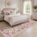 Latte&Fog Hallway Runner Rug 2x10 Non Slip Washable Pink Rugs by LatteFog