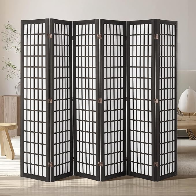 VEVOR Room Divider, 6 Panel Japanese Room Divider, Folding Privacy Screen Indoor by VEVOR