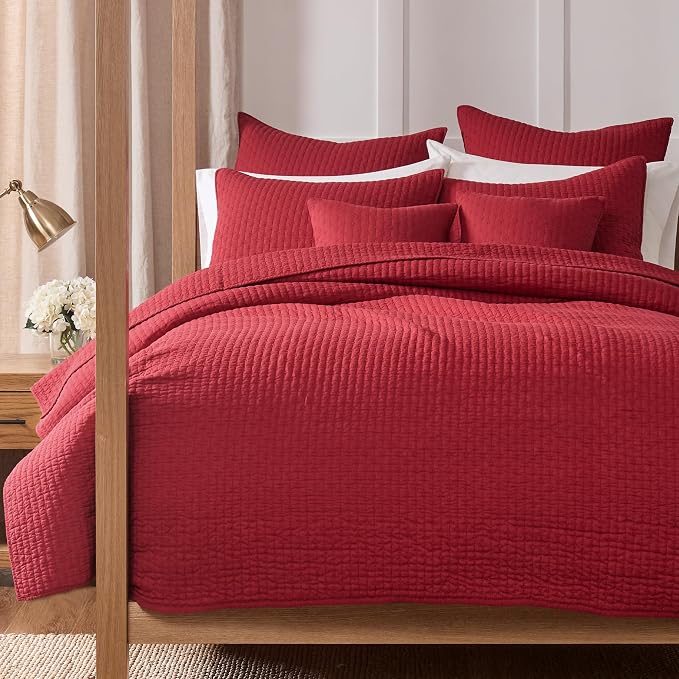 Levtex Home Cross Stitch Reversible King/Cal King Quilt Set - Image 7