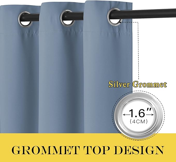 NICETOWN Blackout Curtains for Sliding Glass Door Room Divider Noise Reduce - Image 6