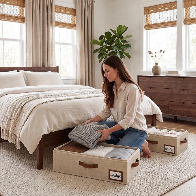 StorageWorks 5 Inch Low Profile Under Bed Storage Containers - Image 8