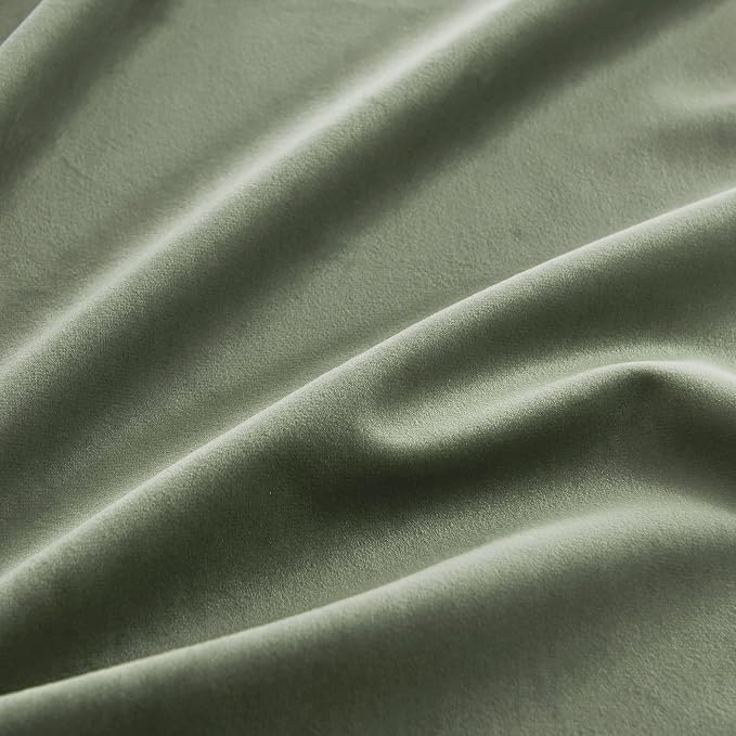 RYB HOME Sage Green Velvet Curtains 84 inches - Image 7