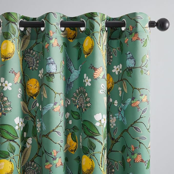 Topfinel 100 Inches Long Sage Green Luxury Curtains by Topfinel