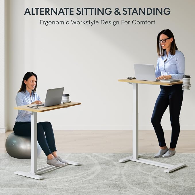 FLEXISPOT H7 28" Pneumatic Height-Adjustable Overbed Table - Image 10
