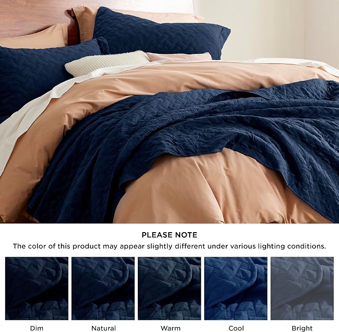 Bedsure King Size Quilt, Lightweight Comforter Set, Basket Weave, All-Season - Image 6