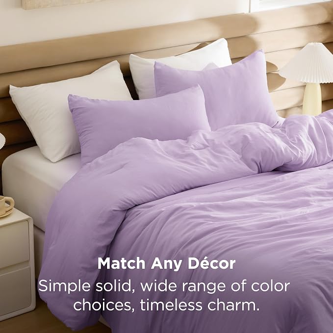 Bedsure King Comforter Set, Lavendar Soft Prewashed Bedding - Image 5