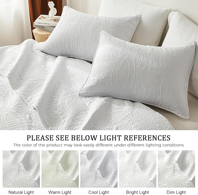 akkialla King Quilt Bedding Set, Lightweight Soft Bedspread Coverlet, Modern - Image 6