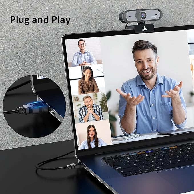 NexiGo N660P (Gen 2) 1080P 60FPS Webcam with Software Control, Dual Microphone & Cover, Autofocus, HD USB Computer Web Camera, for OBS/Gaming/Zoom/Skype/FaceTime/Teams/Twitch