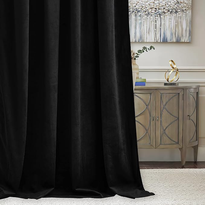 RYB HOME Velvet Room Divider Curtains - Image 5