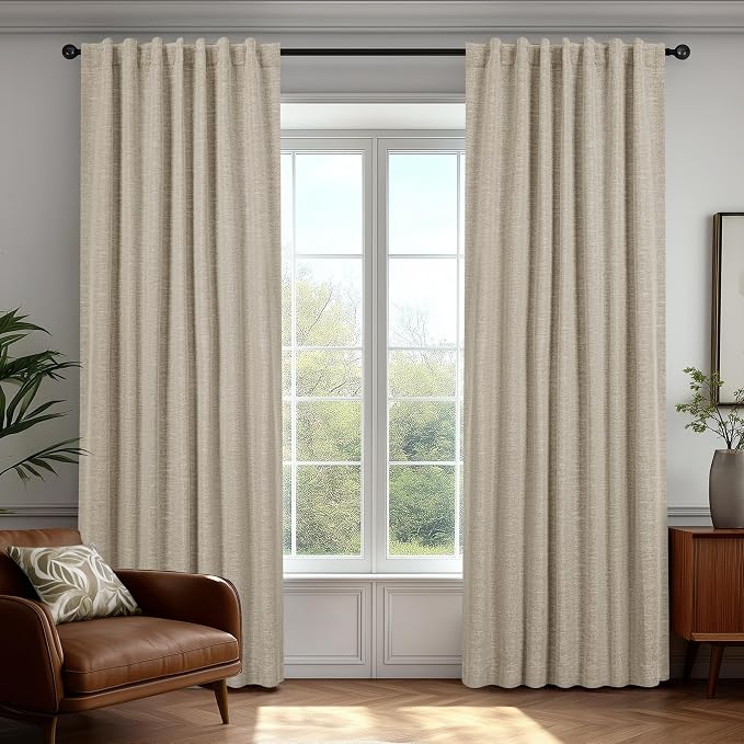 Deconovo Faux Linen 100% Blackout Curtains by Unknown