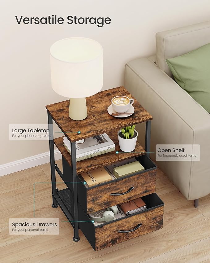 SONGMICS Nightstand, Bed Side Table, End Table - Image 4