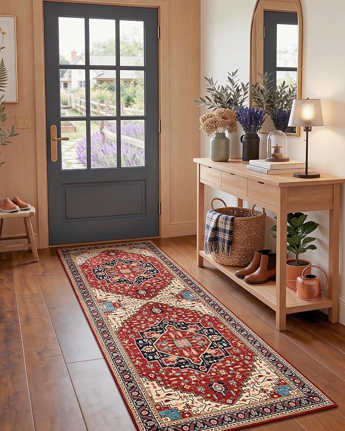 Macgace Washable Vintage Area Rug - Image 4